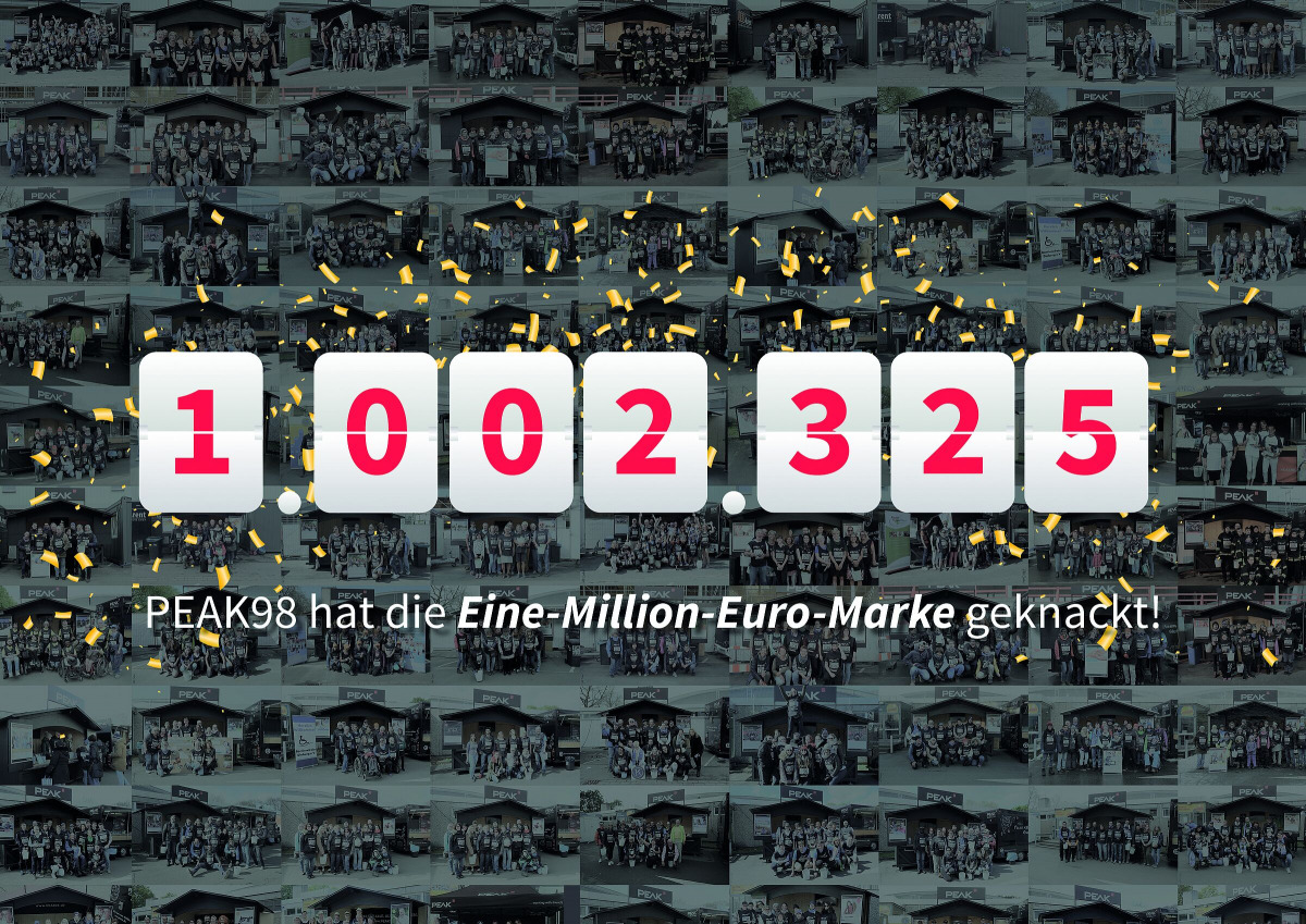 PEAK-Spendenaktion knackt die Eine-Million-Marke