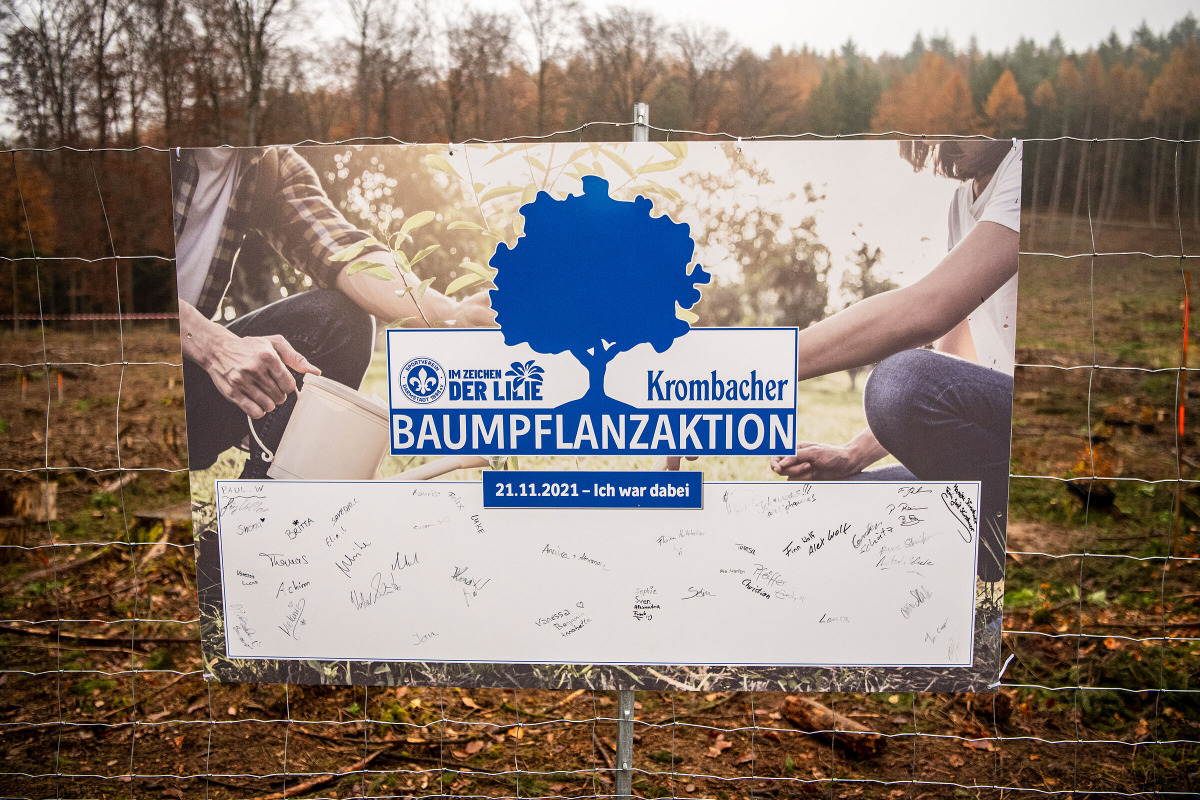 Baumpflanz-Aktion mit Krombacher