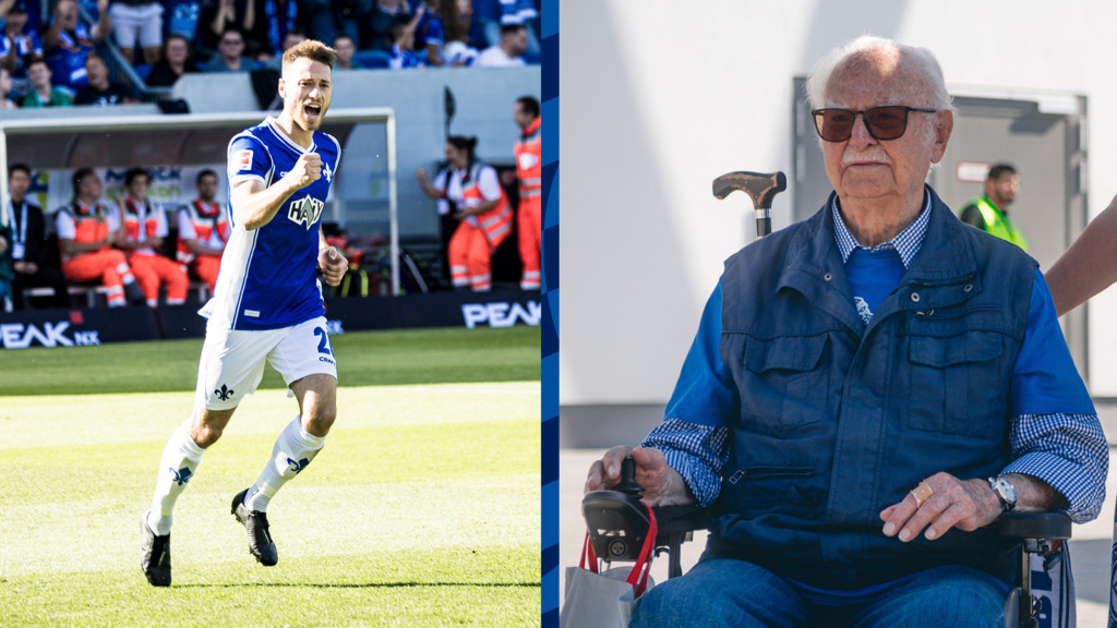 Matthias Bader bejubelt sein erstes Bundesligator. / Erwin Baumann ist mit 103 Jahren vielleicht der älteste Fußballfan in Deutschland