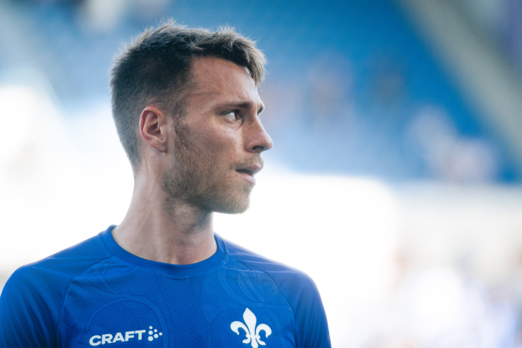 Matthias Bader vor dem Warm-Up gegen Borussia Mönchengladbach