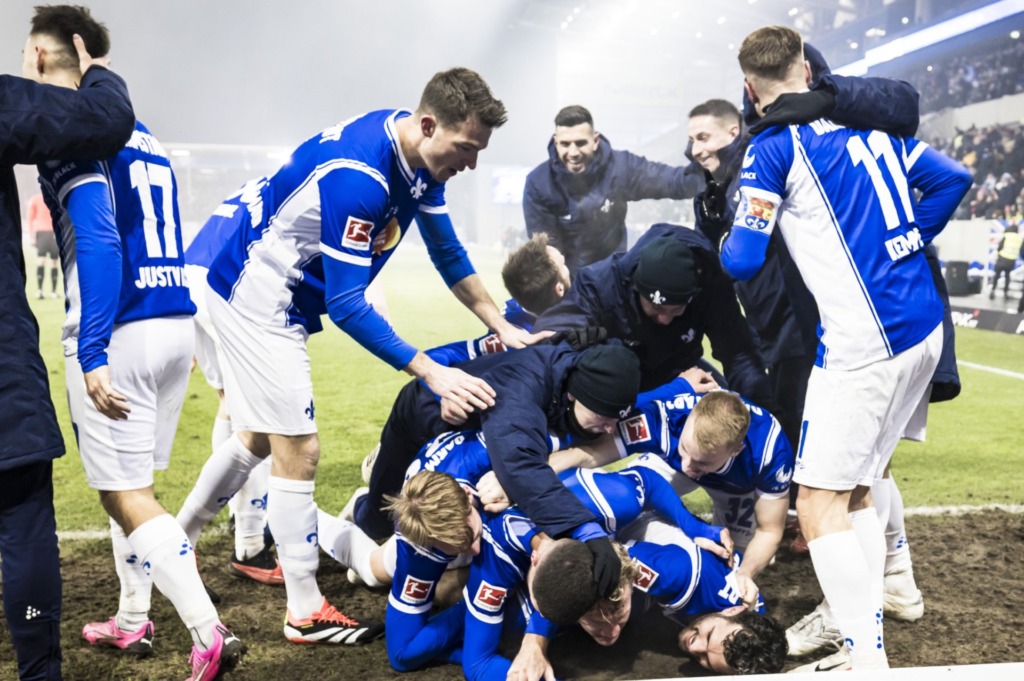 Jubel nach dem 2:2 gegen Frankfurt