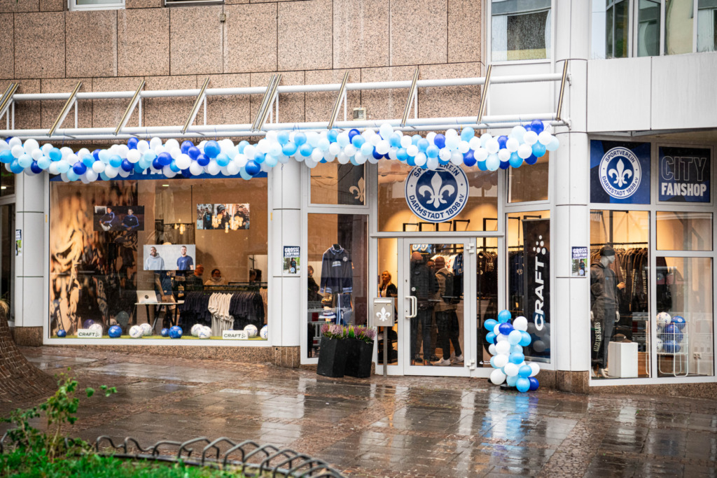 Der neue City-Fanshop des SV Darmstadt 98