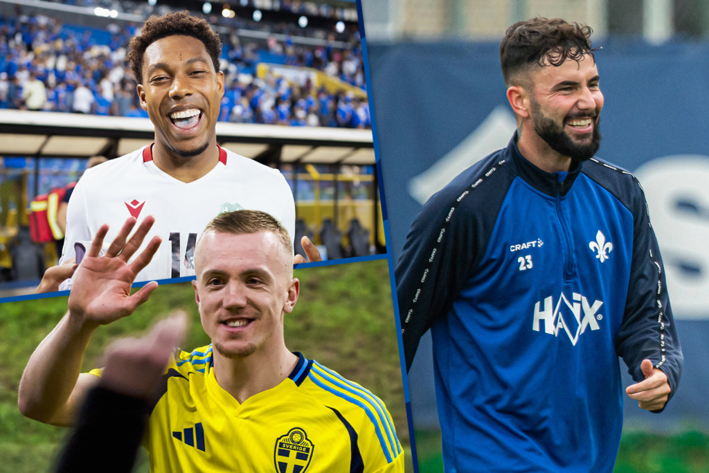 Links: Boetius & Lidberg im Nationaltrikot Rechts: Marco Richter wie er lächelt