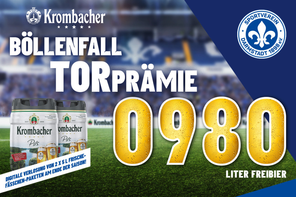 Krombacher Böllenfalltorprämie, 980 Litern