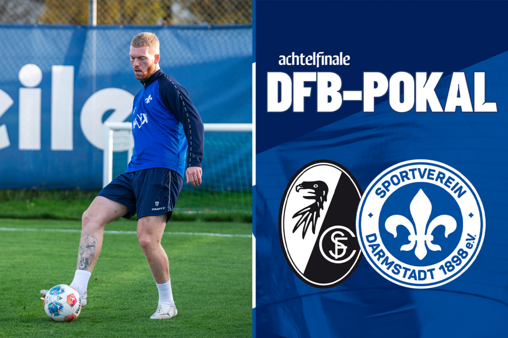 Links: Kai Klefisch nimmt einen Ball an Rechts: DFB-Pokal Grafik