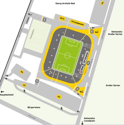 Stadion Parkplatzplan