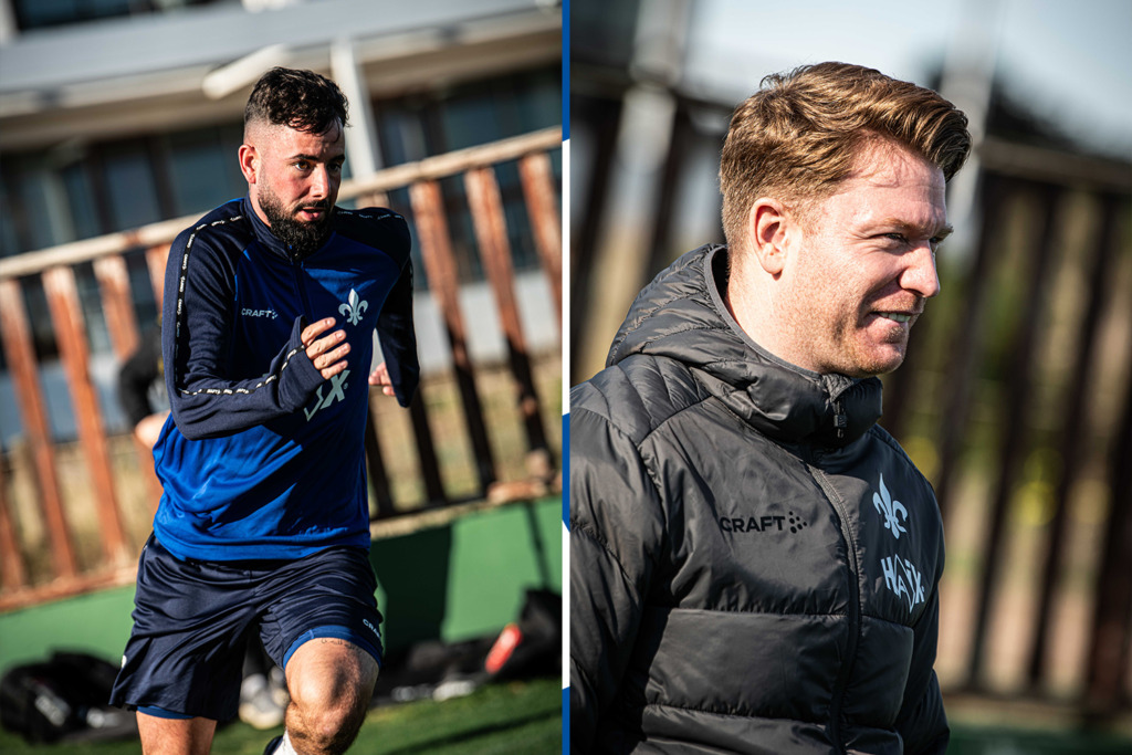 Links: Marco Richter im Sprint Rechts: Paul Fernie