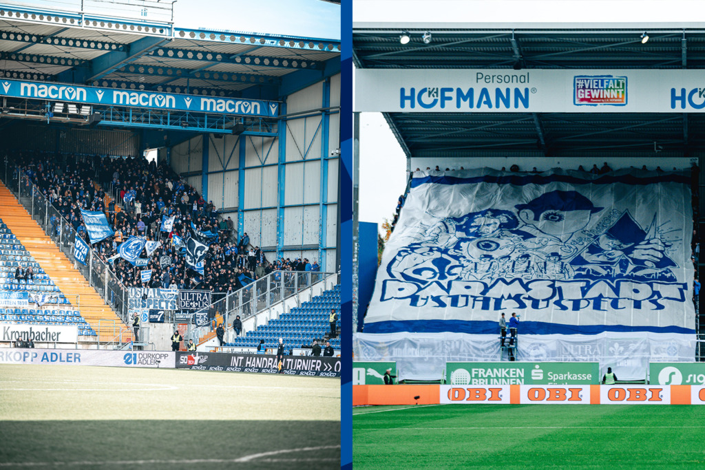 Bielefeld und Fürth: Lilien-Fans im Gästeblock