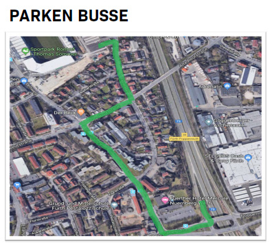 Parken für Busse