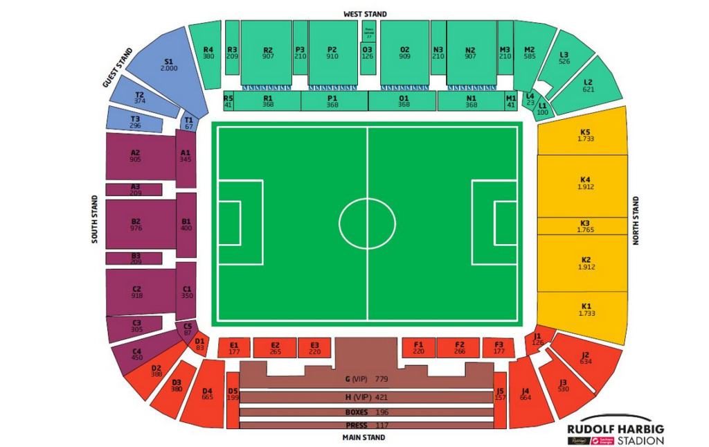 Stadionplan Rudolf-Harbig-Stadion