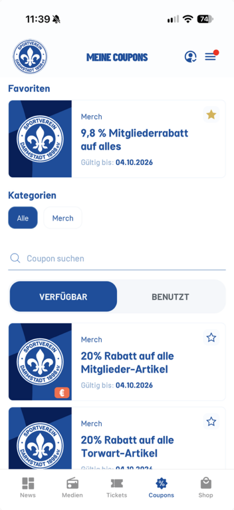 Screenshot aus der WirLilien-App.